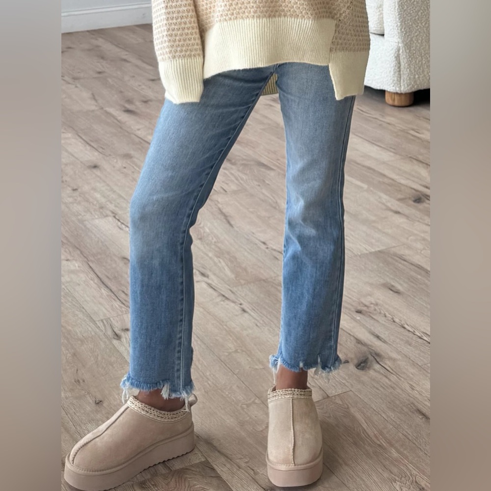 Shop Talulah Maverick Fray Hem Jeans